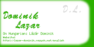 dominik lazar business card